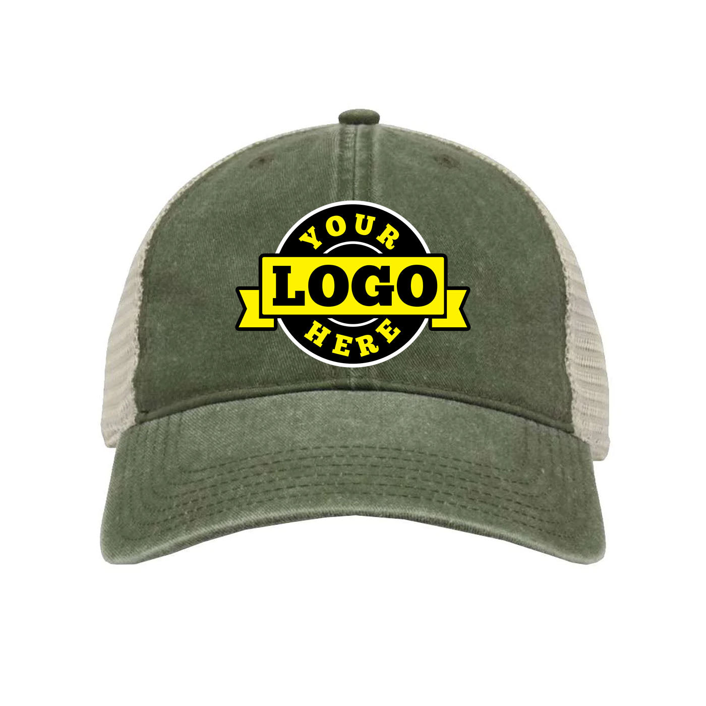 Custom Embroidered The Game GB460 Pigment-Dyed Trucker Cap