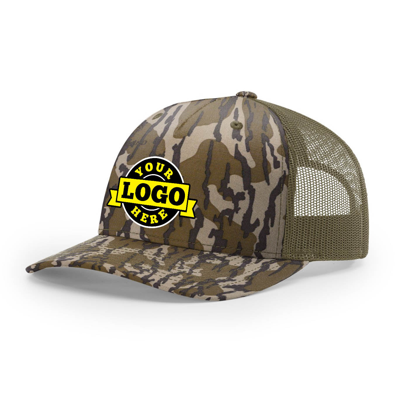 Custom Embroidered Richardson 112PFP Printed Five Panel Trucker Hat Camo Cap - 112 PFP