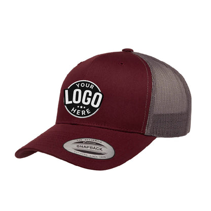 Custom Embroidered Yupoong 6606T Retro Trucker Hat, Mesh Back, 2-Tone Colors, YP Classics