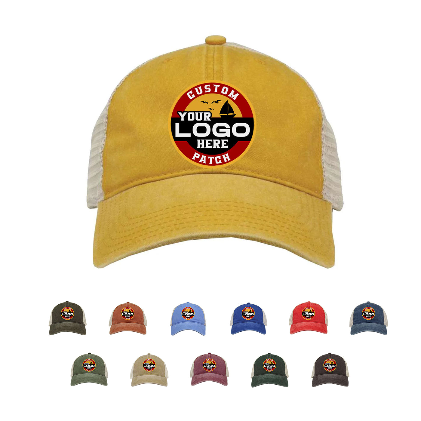 Custom Patch The Game GB460 Pigment-Dyed Trucker Cap