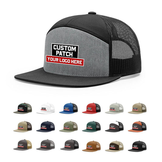 Custom Patch Richardson 168 7-Panel Trucker Hat - Star Hats & Embroidery