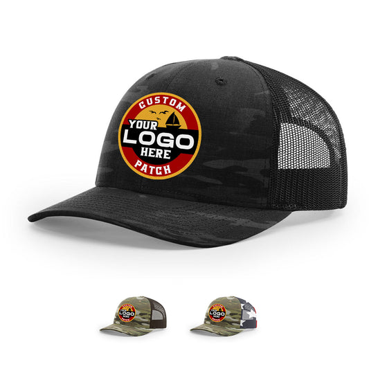 Custom Patch 862 MultiCam Trucker Cap, Camo Trucker Hat - Star Hats & Embroidery
