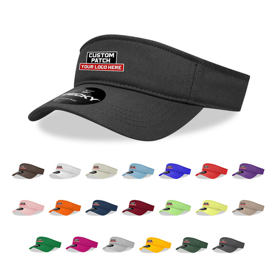 Custom Patch Decky 3001 - Cotton Visor, Sports Visor - Star Hats & Embroidery