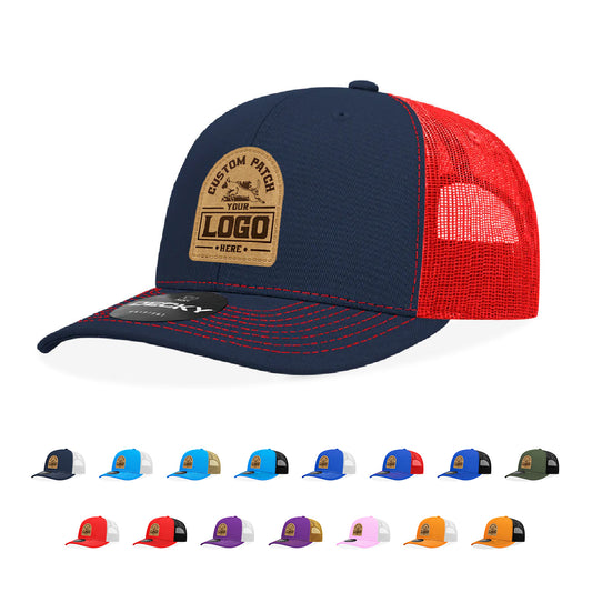 Custom Patch Decky 6031 - 6 Panel Mid Profile Structured Contra-Stitch Trucker Hat (Colors 2 of 2) - Star Hats & Embroidery