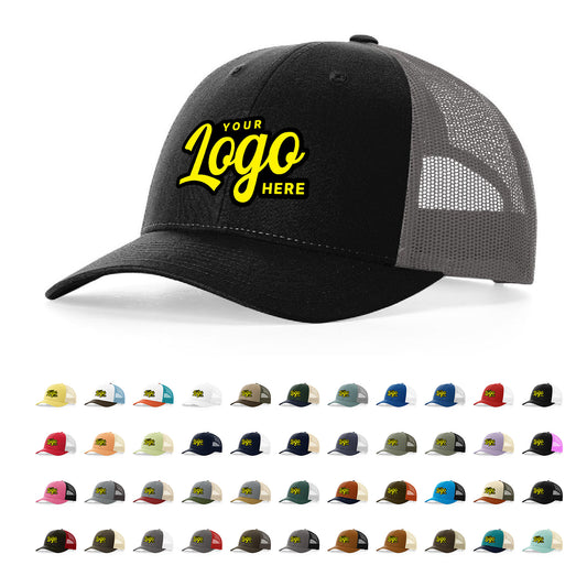 Richardson 115 Low Pro Trucker Hat - Custom Logo or Blank - Star Hats & Embroidery