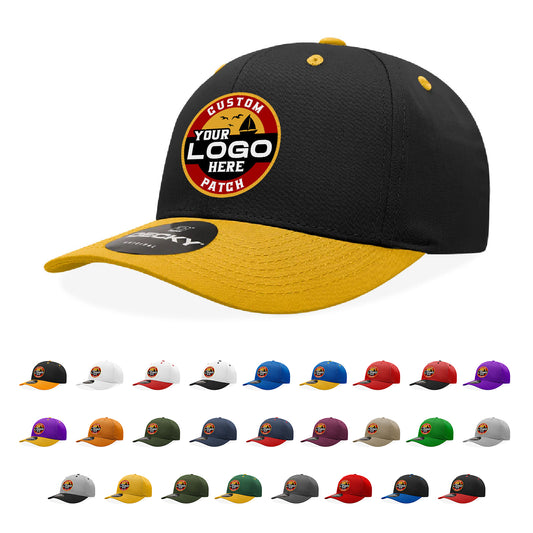 Custom Patch Decky 6022 - 6-Panel Mid Profile, Structured Cotton/Poly Blend Cap - Star Hats & Embroidery