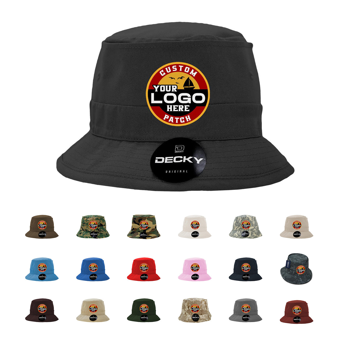 Custom Embroidered Decky 450 - Fisherman's Bucket Hat, Structured Fisherman's Hat
