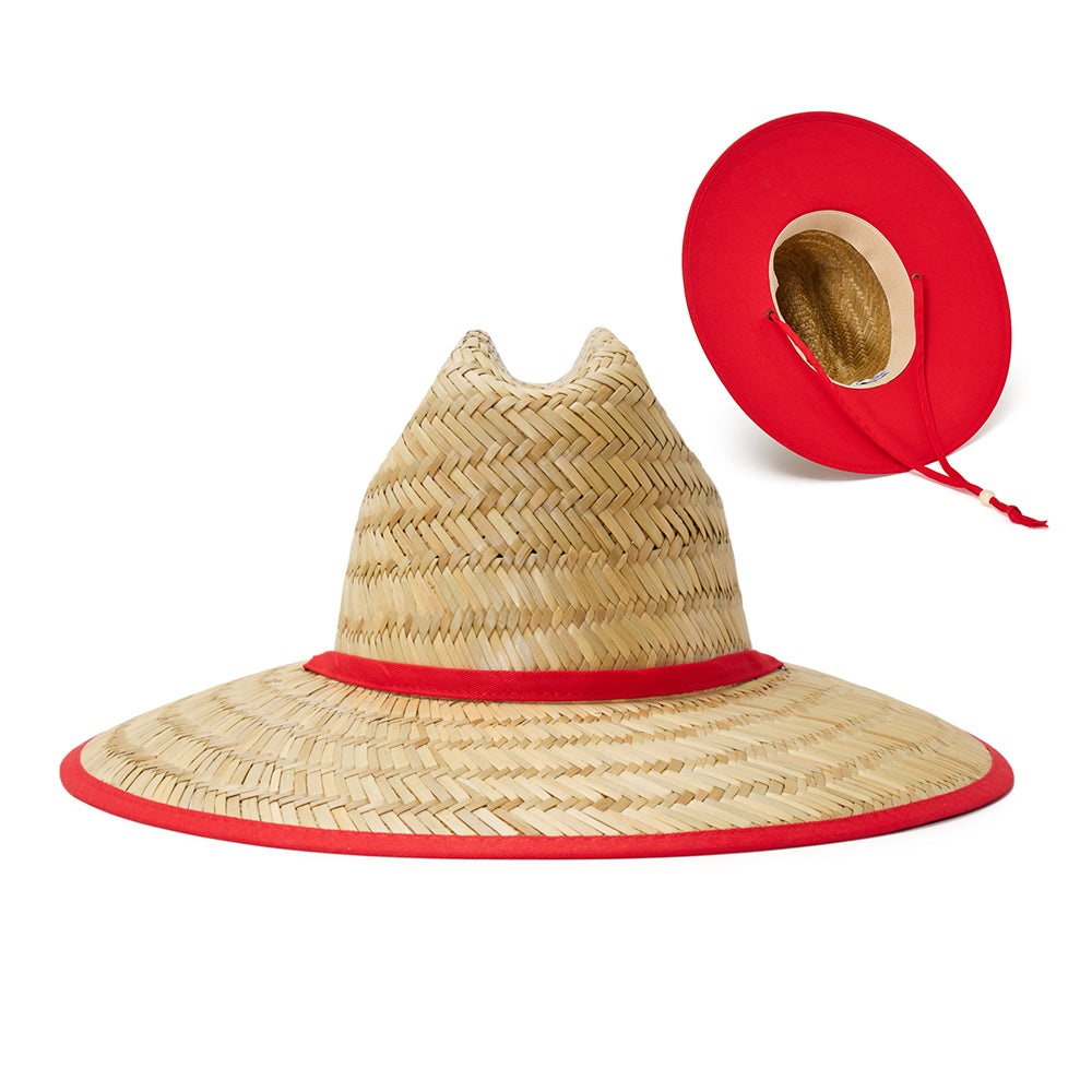 Empire Cove Straw Lifeguard Sun Hats with Cotton Underbrim Coastal Edition