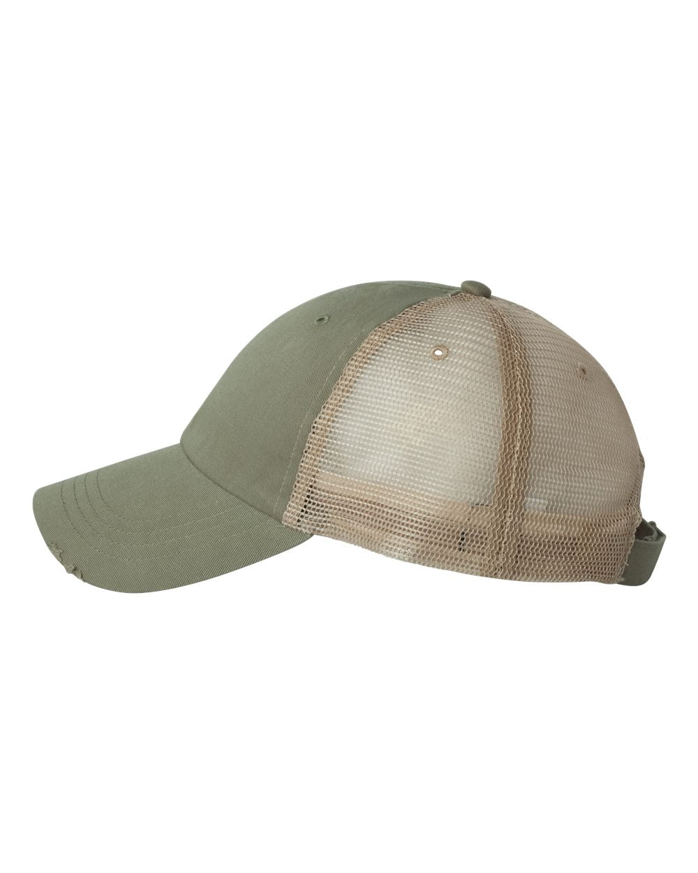 Mega Cap 6887 Frayed-Bill Twill Cap