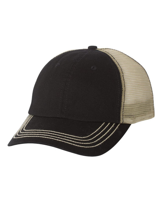 Mega Cap 6894 Washed Twill Trucker Cap - Star Hats & Embroidery