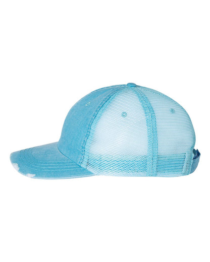 Mega Cap 6990 Herringbone Trucker Cap, Mesh Back Hat