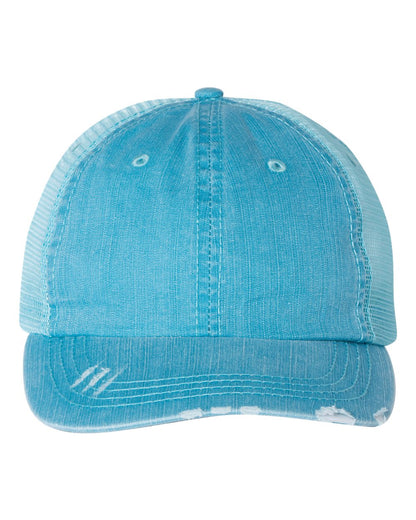 Mega Cap 6990 Herringbone Trucker Cap, Mesh Back Hat