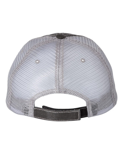 Mega Cap 6990 Herringbone Trucker Cap, Mesh Back Hat