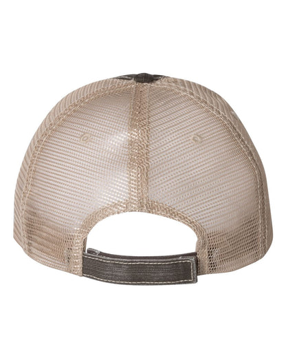 Mega Cap 6990 Herringbone Trucker Cap, Mesh Back Hat