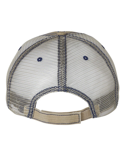 Mega Cap 6990 Herringbone Trucker Cap, Mesh Back Hat