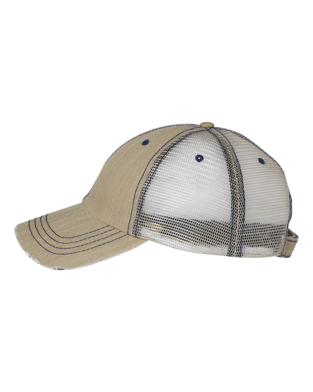 Mega Cap 6990 Herringbone Trucker Cap, Mesh Back Hat