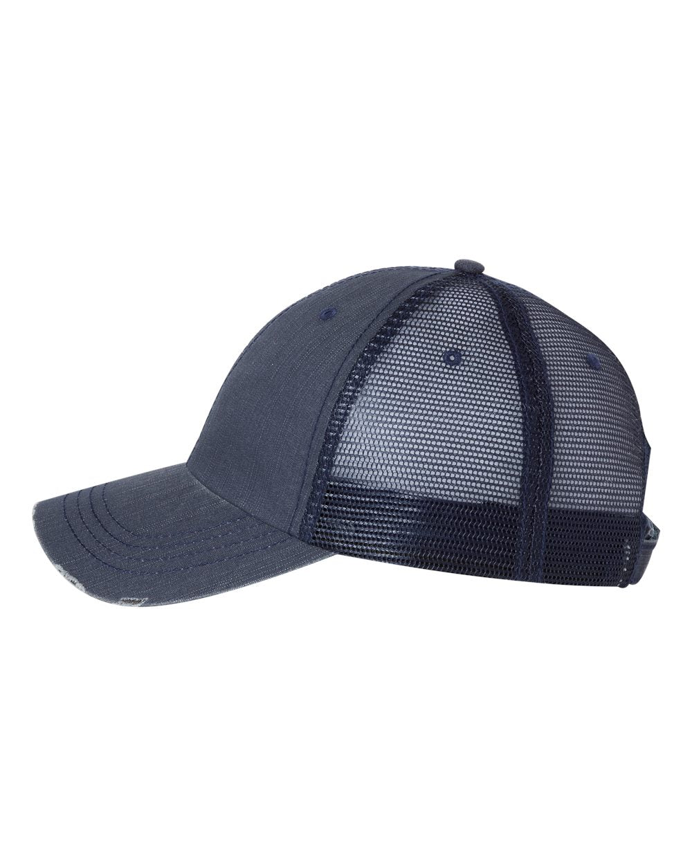 Mega Cap 6990 Herringbone Trucker Cap, Mesh Back Hat