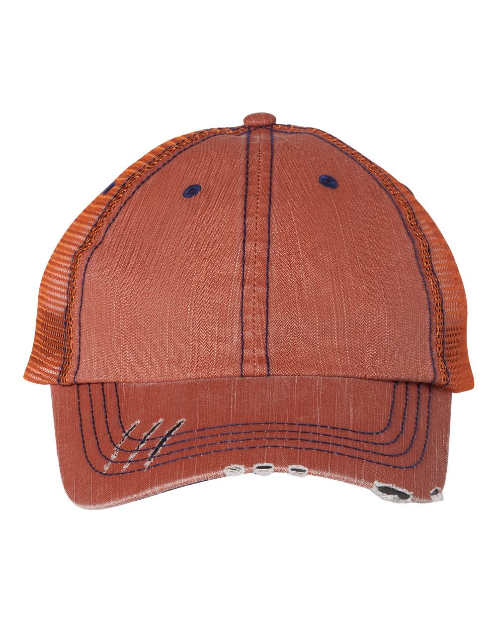 Mega Cap 6990 Herringbone Trucker Cap, Mesh Back Hat