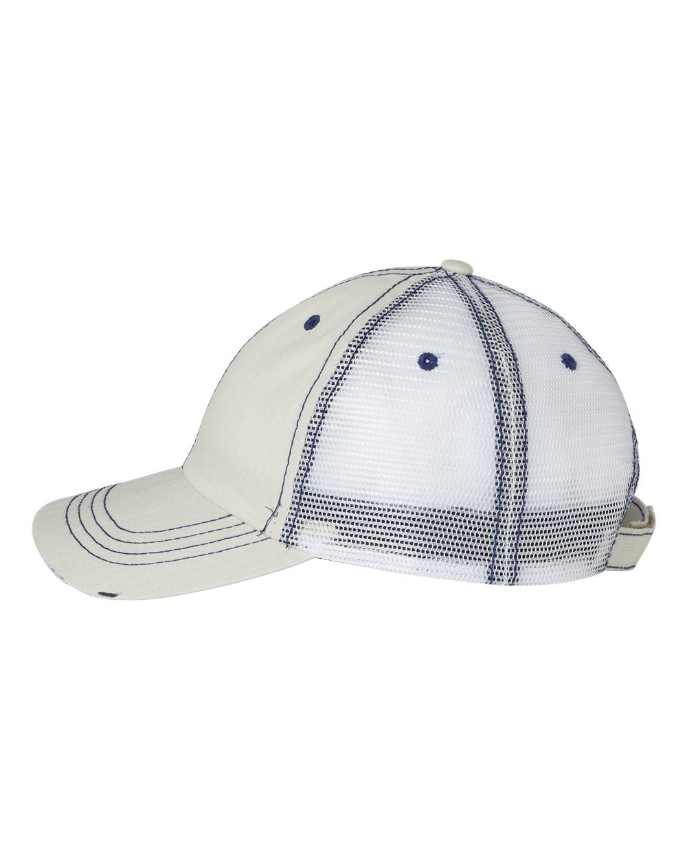 Mega Cap 6990 Herringbone Trucker Cap, Mesh Back Hat