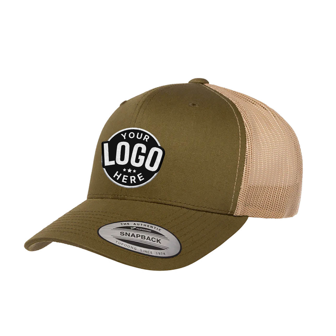 Custom Embroidered Yupoong 6606T Retro Trucker Hat, Mesh Back, 2-Tone Colors, YP Classics