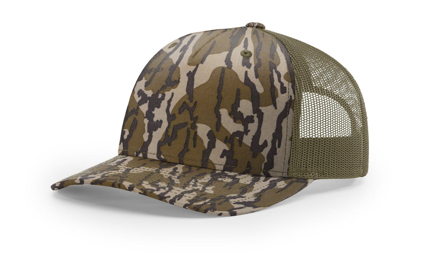 Richardson 112PFP Printed Five Panel Trucker Hat Camo Cap 112 PFP - Blank