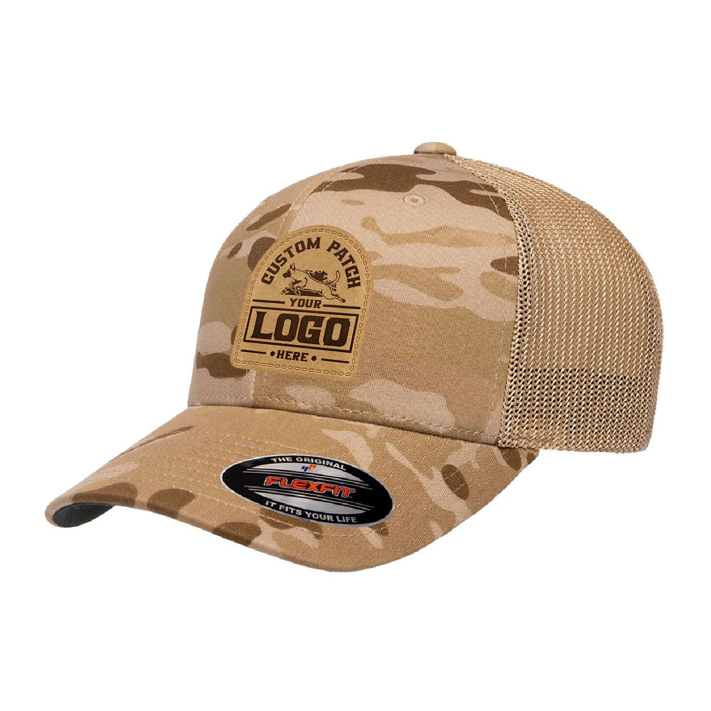 Custom Patch Flexfit 6511 Trucker Hat with Mesh Back