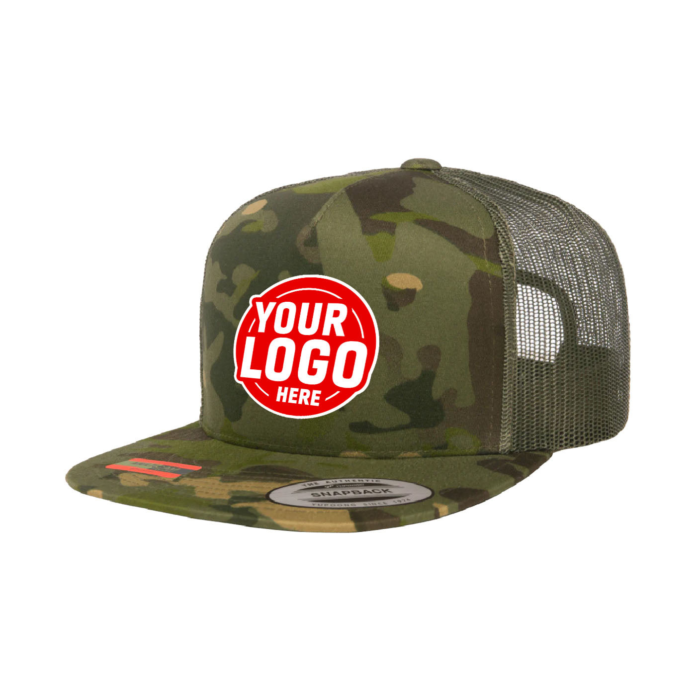 Custom Embroidered Yupoong 6006MC MultiCam Camo Trucker Snapback