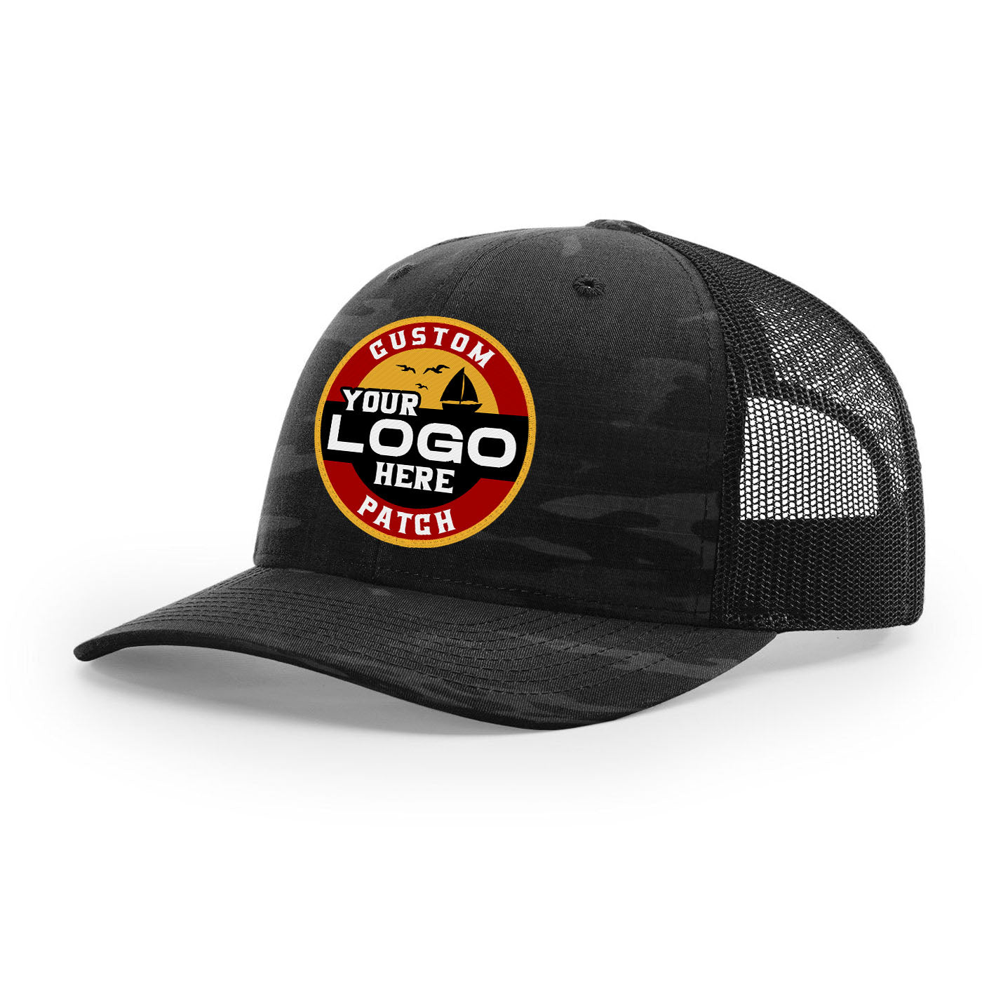 Custom Patch 862 MultiCam Trucker Cap, Camo Trucker Hat