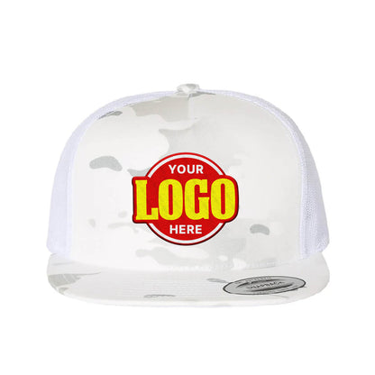 Custom Embroidered YP Classics, Yupoong 6006 - Flat Bill Trucker Cap