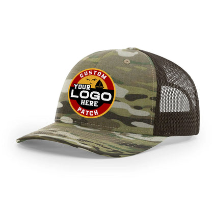 Custom Patch 862 MultiCam Trucker Cap, Camo Trucker Hat