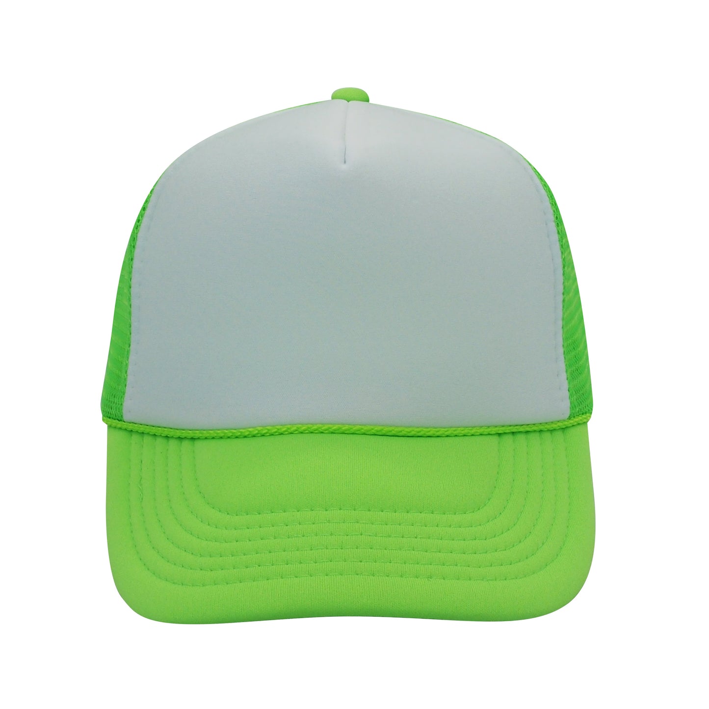 Nissun Neon Color Foam Mesh Trucker Hats Caps, Two Tone Snapbacks - Blank