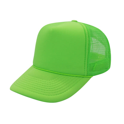 Nissun Neon Color Foam Mesh Trucker Hats Caps, Two Tone Snapbacks - Blank