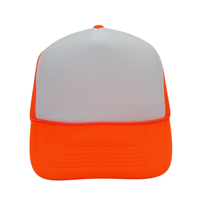 Nissun Neon Color Foam Mesh Trucker Hats Caps, Two Tone Snapbacks - Blank