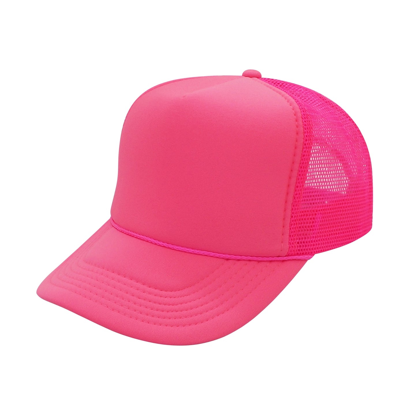 Nissun Neon Color Foam Mesh Trucker Hats Caps, Two Tone Snapbacks - Blank