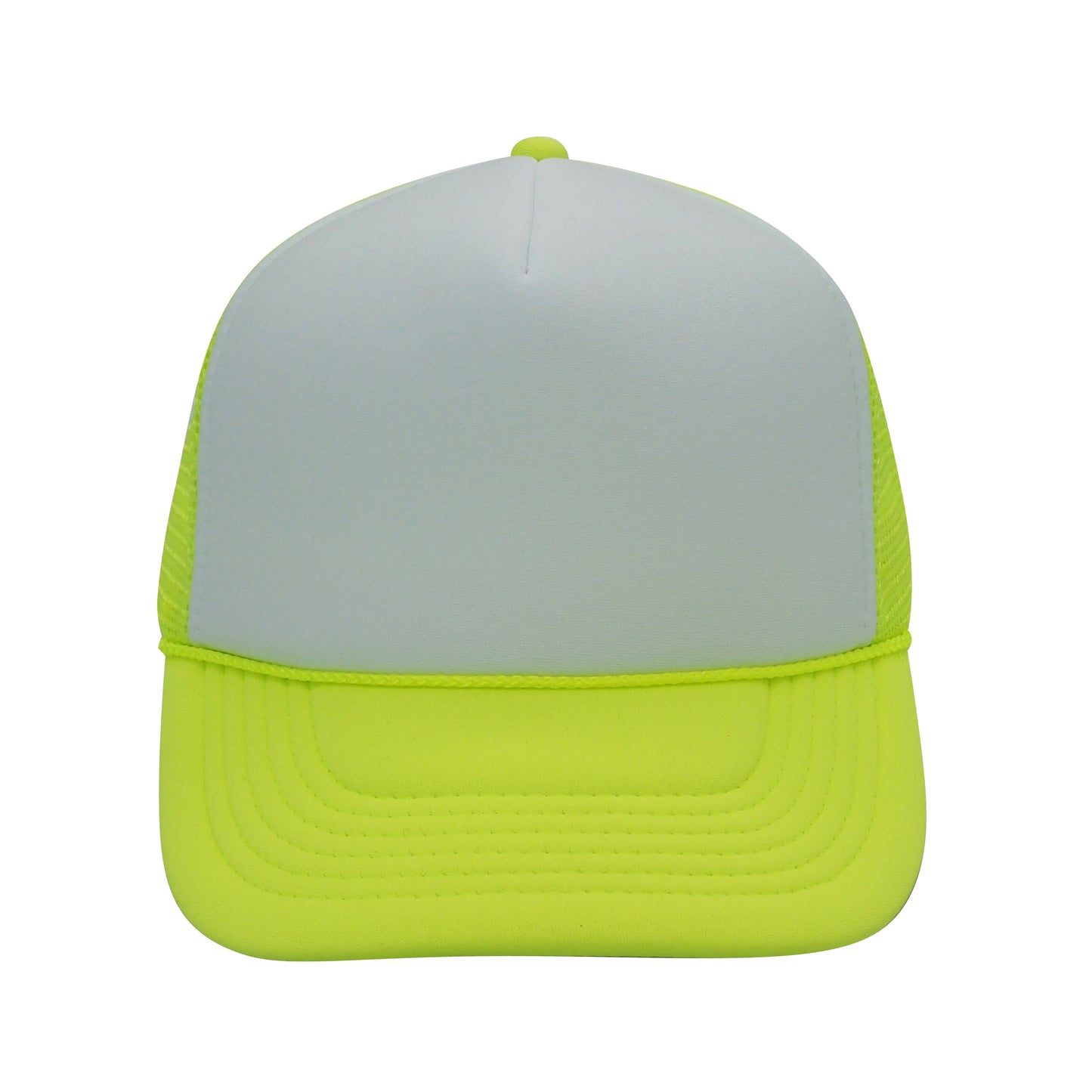 Nissun Neon Color Foam Mesh Trucker Hats Caps, Two Tone Snapbacks - Blank