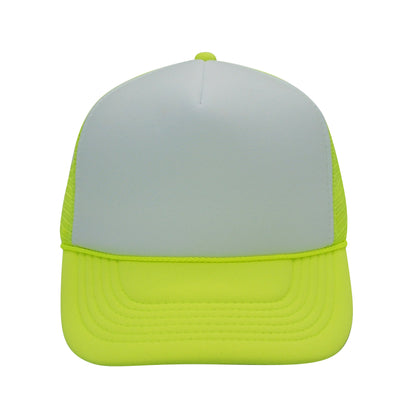 Nissun Neon Color Foam Mesh Trucker Hats Caps, Two Tone Snapbacks - Blank