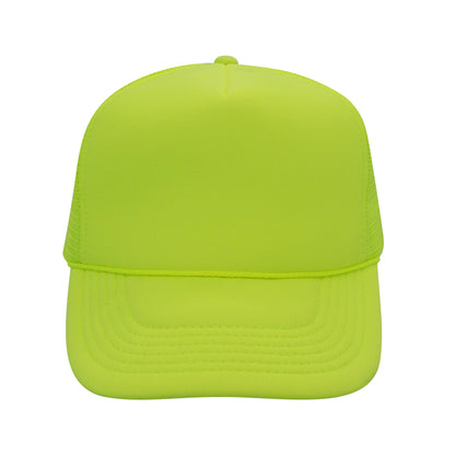 Nissun Neon Color Foam Mesh Trucker Hats Caps, Two Tone Snapbacks - Blank