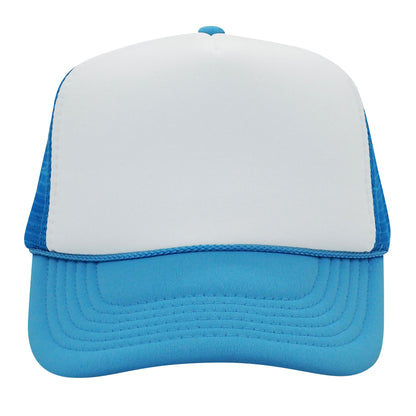 Nissun Classic Trucker Baseball Hats Caps Foam Mesh Blank Solid Two Tone Snapback - Blank