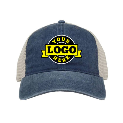 Custom Embroidered The Game GB460 Pigment-Dyed Trucker Cap