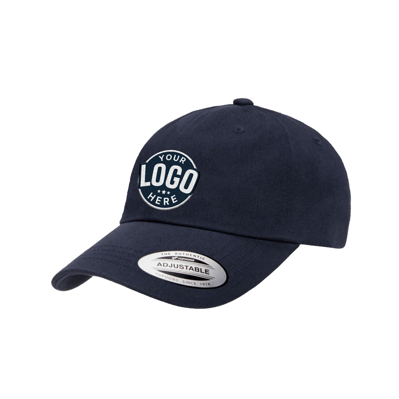 Custom Embroidered Yupoong 6245CM Dad Hat, Low Profile Cotton Twill Cap, YP Classics