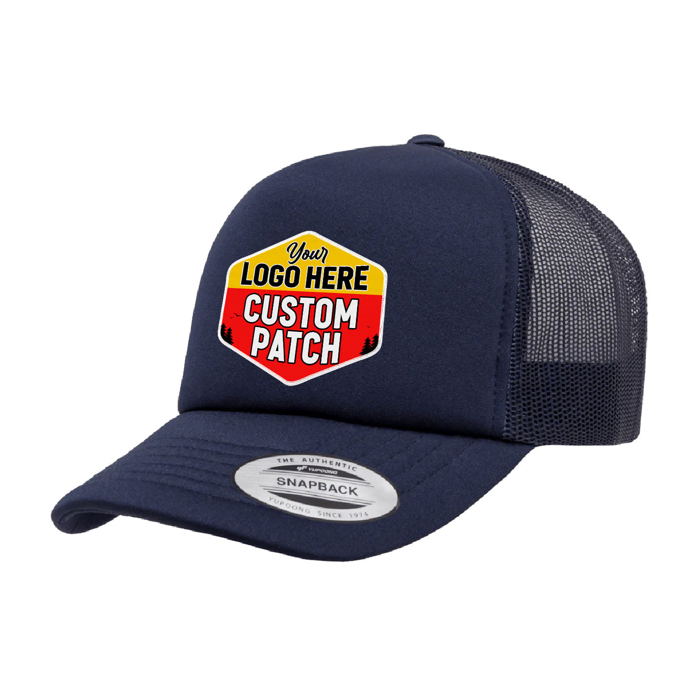 Custom Patch Yupoong 6320 Curved Trucker Foam Hat