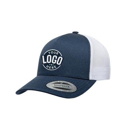 Custom Embroidered Yupoong 6506T 5-Panel Retro Trucker Hat, Mesh Back, 2-Tone Colors, YP Classics
