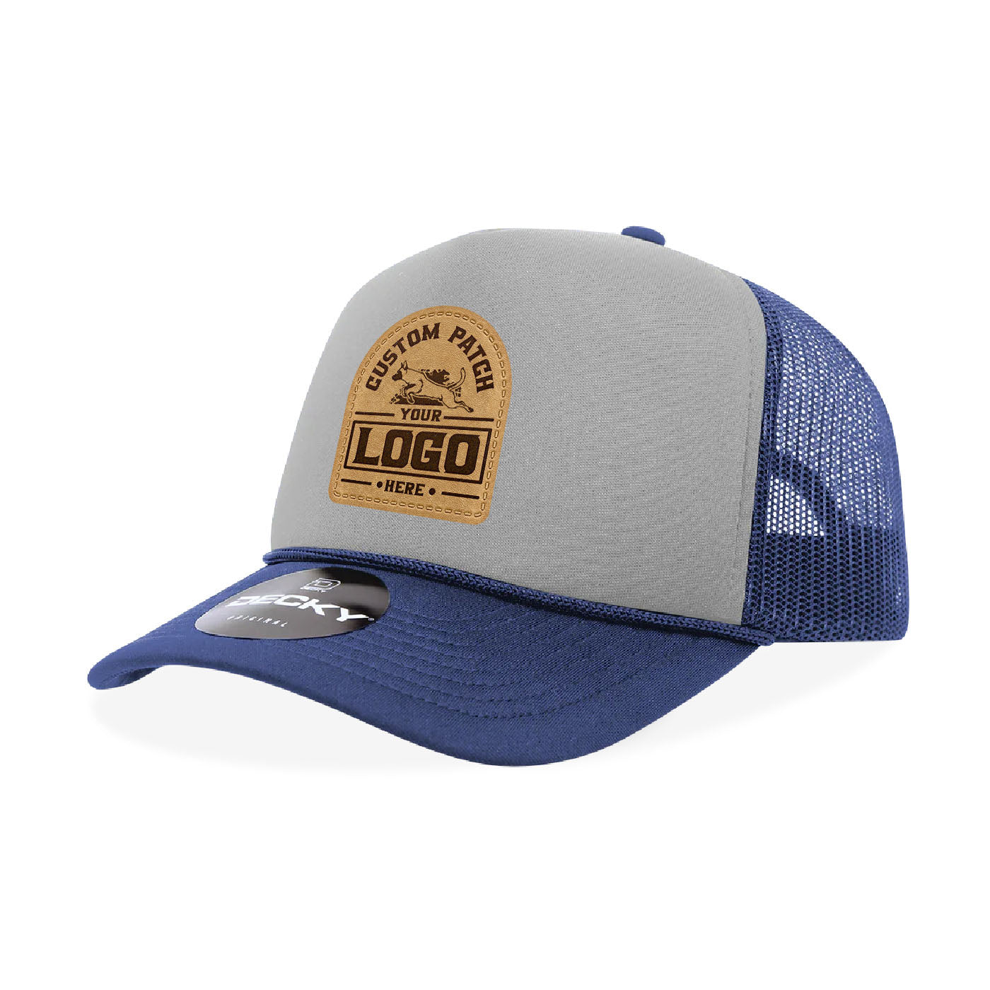 Custom Patch Decky 6025 Mid Profile, 5 Panel Foam Trucker Hat