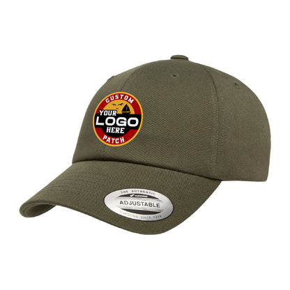 Custom Patch Yupoong 6245EC Ecowash Dad Cap, Cotton Relaxed Hat, YP Classics