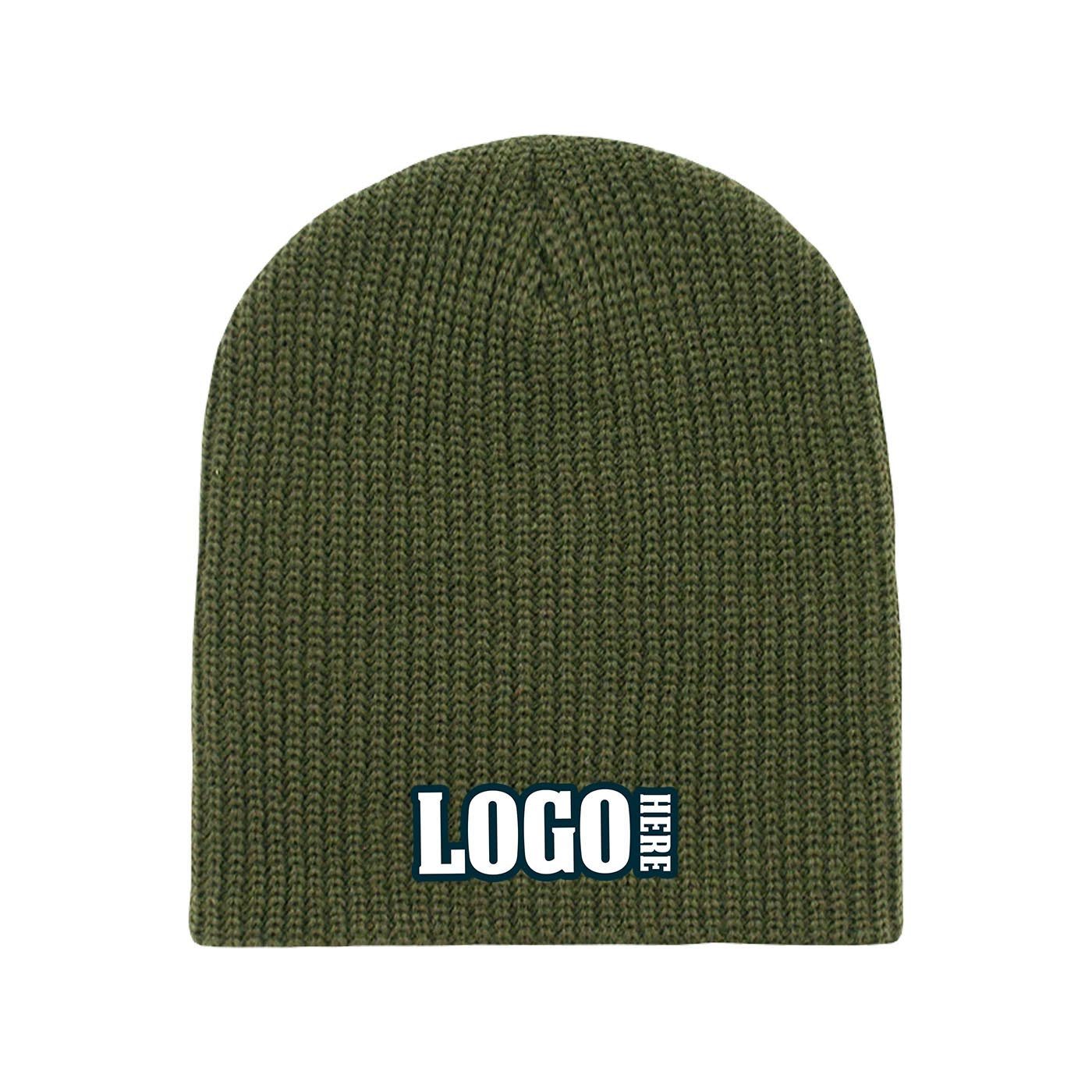 Custom Embroidered Decky 608 - GI Cuffless Watch Cap, Knit Beanie