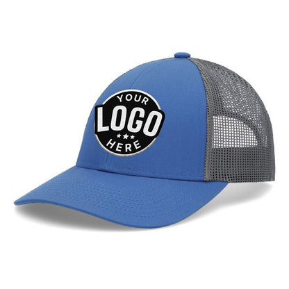 Custom Embroidered Pacific Headwear P114 Low-Pro Trucker Cap - Flat Embroidery