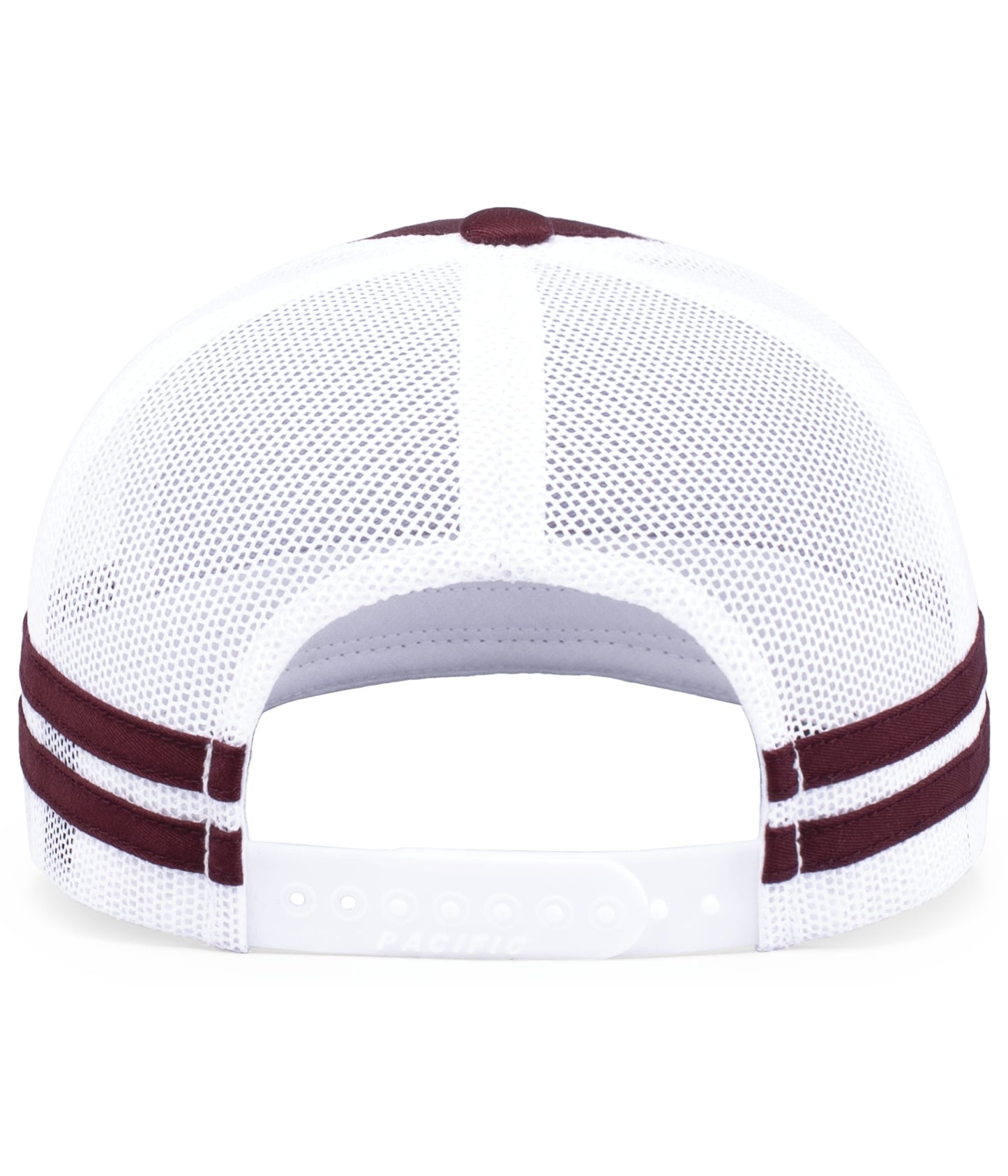 Custom Embroidered Pacific Headwear P115 Low-Profile Stripe Trucker Cap - Flat Embroidery