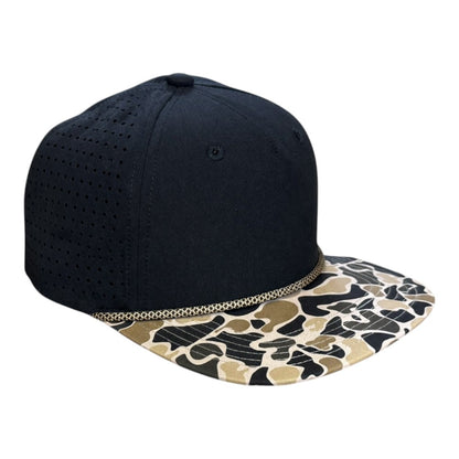 Blank Rope Hats Camo 5-Panel Snapback