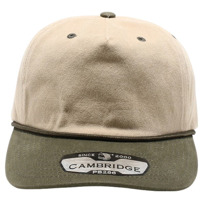 Pit Bull PB286 Five Panel Khaki Two-Tone Rope Unstructured Hat