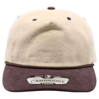 Pit Bull PB286 Five Panel Khaki Two-Tone Rope Unstructured Hat